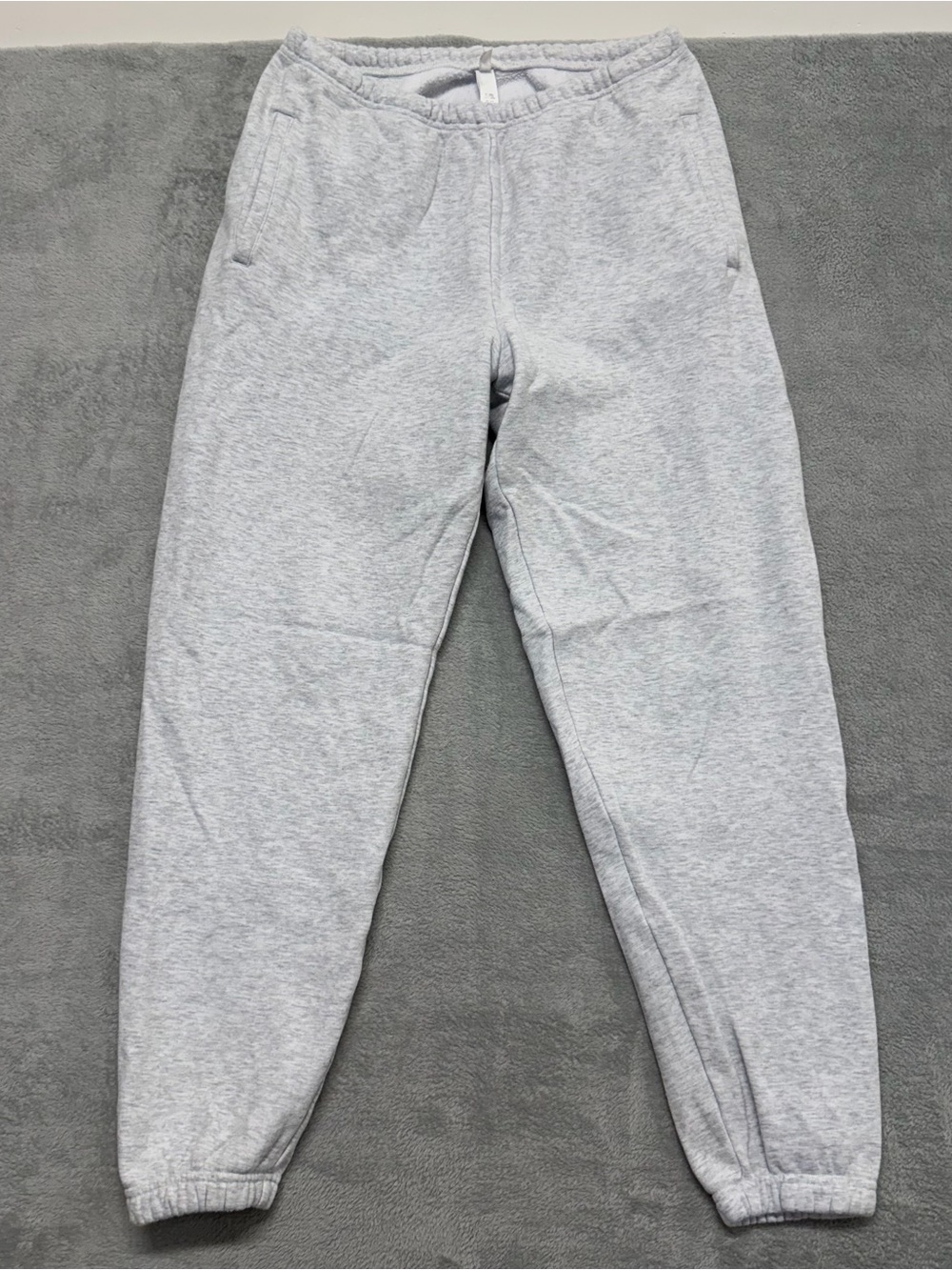 SKIMS Fleece Joggers Sweatpants Gray Drawstring Stretch Women’s Small